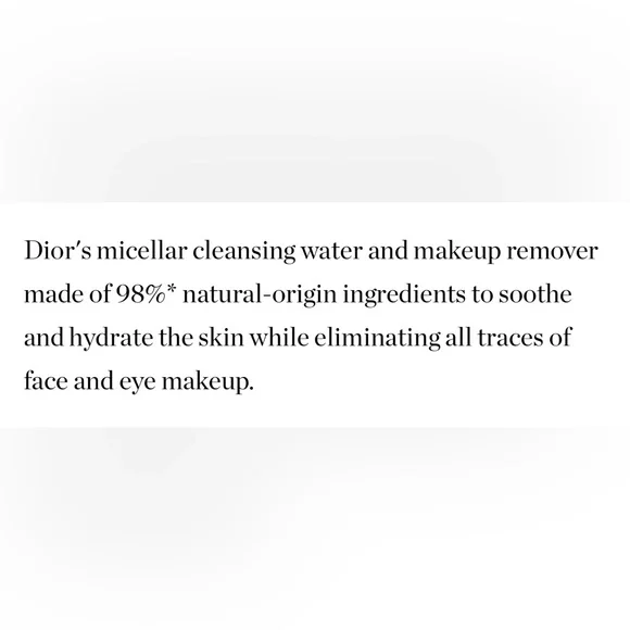 ONLY 1! Dior Micellar Cleansing Water 💦 NEW IN BOX Full Size Makeup Remover - Picture 6 of 7